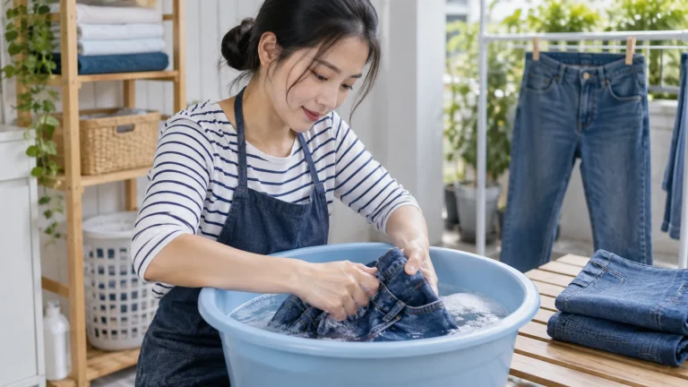 Cách giặt quần jean