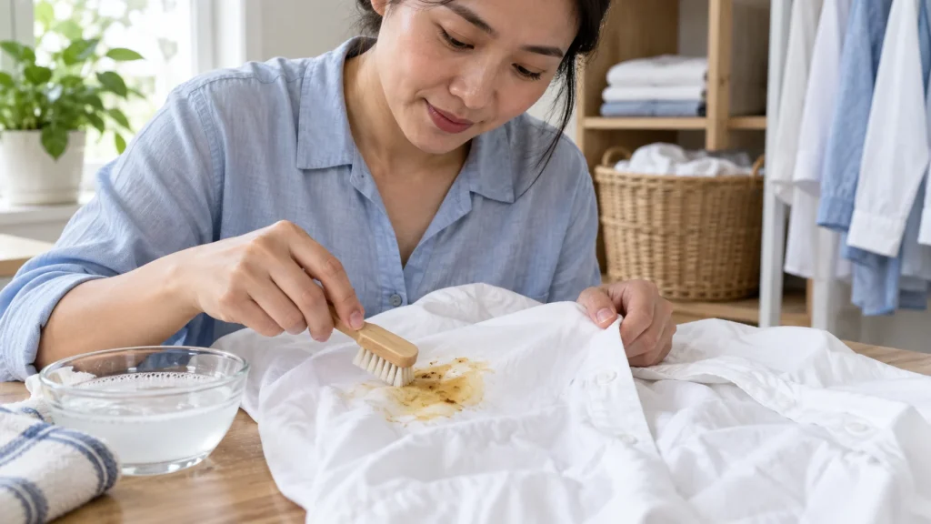 Cách tẩy vết dầu mỡ trên quần áo