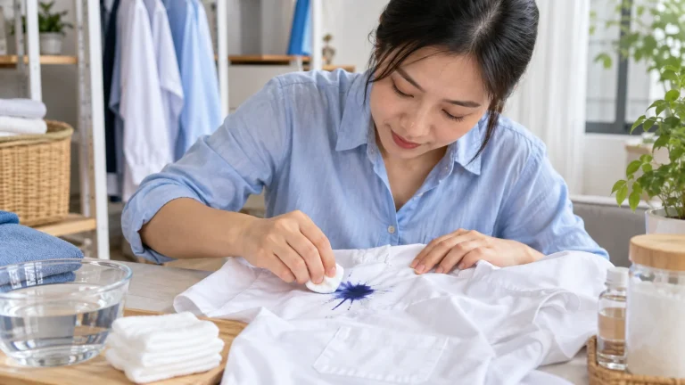 Cách tẩy vết mực trên quần áo