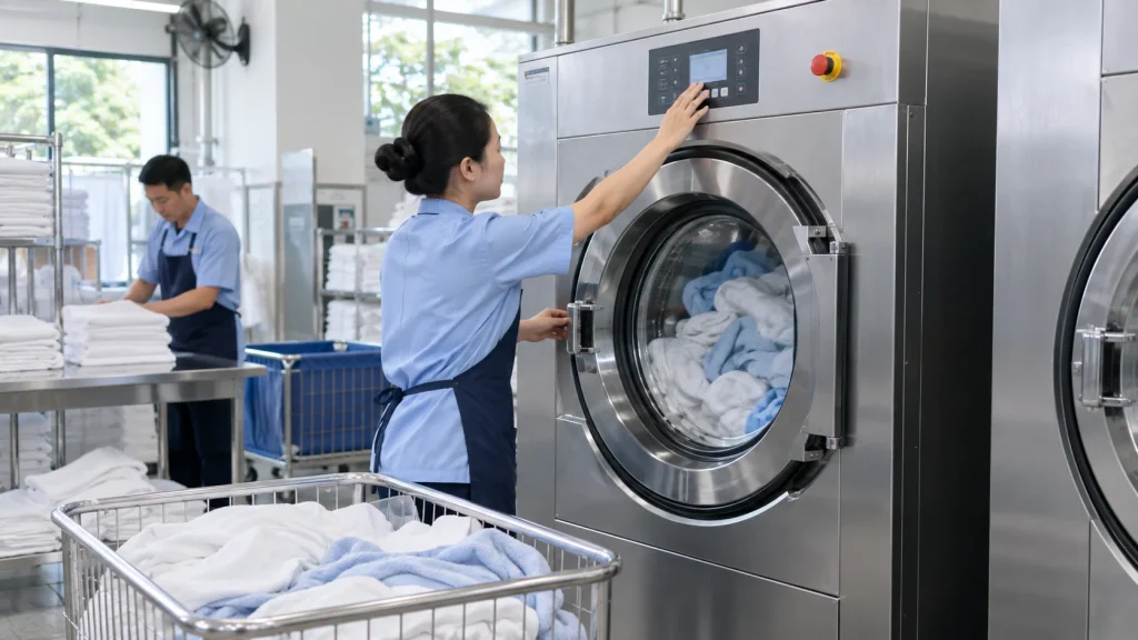 Máy giặt công nghiệp là gì