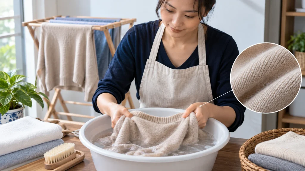 Cách giặt vải cashmere