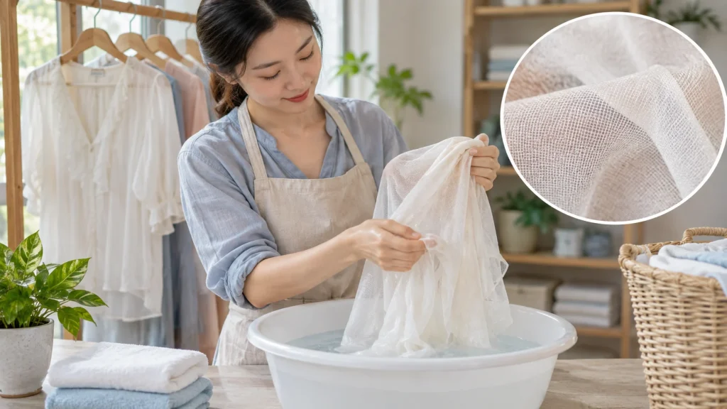 Cách giặt vải voan